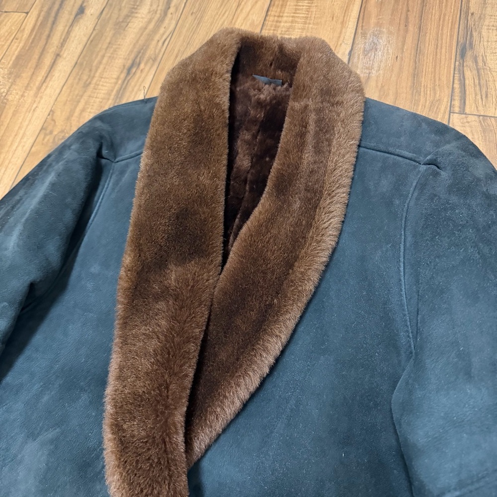 Vtg Clifford Michael Sheepskin Long Rancher Coat Oversized Canadian Adult Medium - Picture 4 of 15